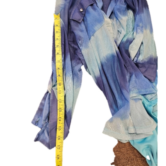 INC 3/4 Sleeve Sheer 3/4 Button Blouse With Built-in Cami Size 3X - Picture 11 of 12